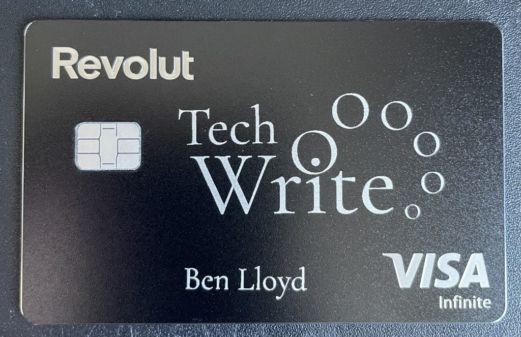 A picture of a Revolut Metal card which can now be used to earn air miles